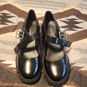 Black Kids Shoes with Buckle
